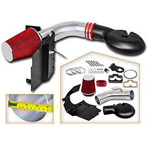 Cold Air Intake System with Heat Shield Kit + Filter Combo RED Compatible For 97-98 Dodge Dakota